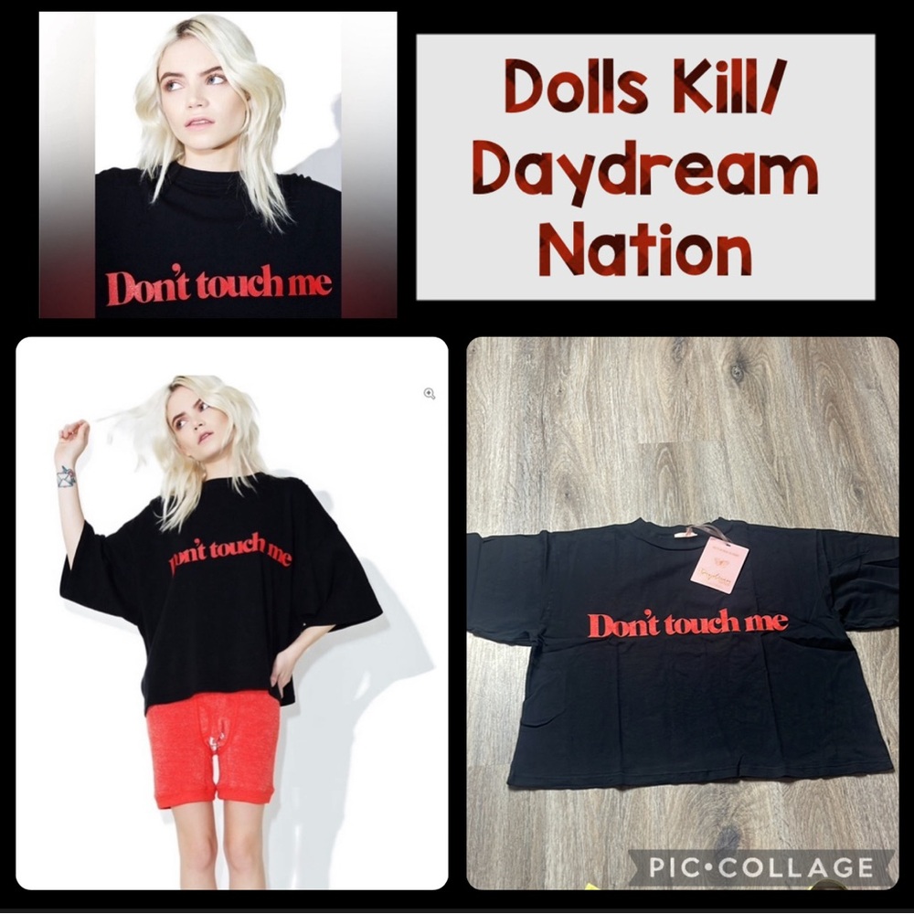 Dolls Kill/Daydream Nation “Don’t Touch Me” Black Graphic Tee
